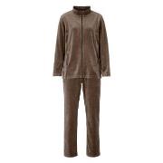 Damella Velour Plain Suit Brun X-Large Dam