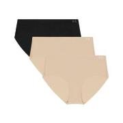 Under Armour Trosor 3P Pure Stretch No Show Hipster Svart m Beige Medi...