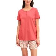 Calida Flower Nights Short Pyjamas Laxrosa bomull Medium Dam