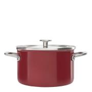 Kitchenaid - KitchenAid Steel Core Enamel Gryta med lock 3,7 L Röd