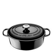 Le Creuset - Signature Gjutjärnsgryta oval 27 cm 4,1 L black blank