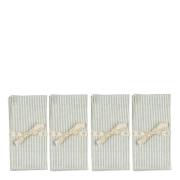 Chamois - Stripe Randig Servett 4-pack 50x50 cm Seafoam