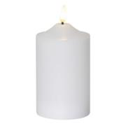 Star Trading - Flamme LED-Blockljus med timer 15 cm Vit