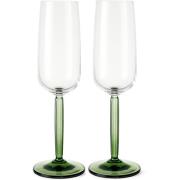 Kähler - Hammershøi Champagneglas 24 cl 2-pack Grön