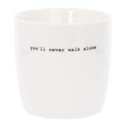 Sögne Home - Sögne Mugg 30 cl You Never Walk Alone Vit