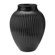 Knabstrup Keramik - Ripple Vas 20 cm Svart