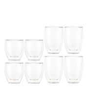 Bodum - Pavina Glas dubbelväggad 25 cl + 35 cl 8-pack