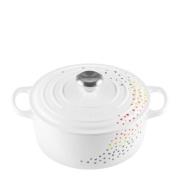 Le Creuset - Signature rund gryta 24 cm 4,2 L loving white