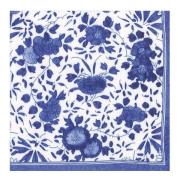 Caspari - Delft servett 40x40 cm 20-pack blå/vit