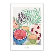 Poster & Frame - La Poire poster 50x70 cm still life with tea and grap...