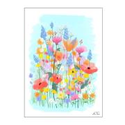 Poster & Frame - Anna Thomsen poster 30x40 cm field of flowers no3