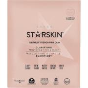 Starskin Silkmud Pink Clay Pink French Clay Purifying Mud Sheet Mask -...