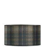Cylinder Lampskärm Large Ø50x21 cm Tyg Rutig