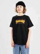 Thrasher Flame Kids T-Shirt black