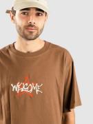 Welcome Vega Garment Dyed Knit T-Shirt cocoa
