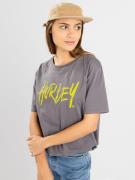 Hurley Oceancare Washed Cropped T-Shirt medium grey