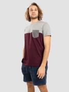 Iriedaily Block Pocket T-Shirt red wine