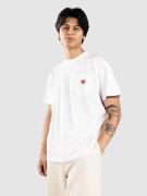 Carhartt WIP Pocket Heart T-Shirt white/red