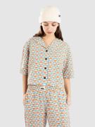 Quiksilver Dad Crop Fit Cotton Skjorta brittany blue florever