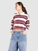 Santa Cruz Monterey Crop Polo off white stripe