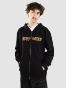 Spitfire Flames Script Hoodie med Dragkedja black