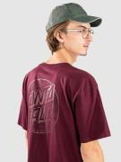 Santa Cruz Topo Dot T-Shirt dark cherry