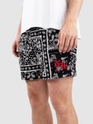 Ninth Hall Paisley Rayon Shorts black