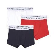GANT 3-Pack Logo Boxershorts Rött 122-128cm (7-8 years)