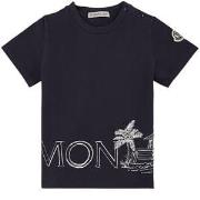 Moncler Logo T-shirt Marinblå 12-18 mån