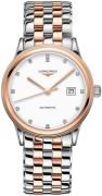 Longines Herrklocka L4.984.3.99.7 Flagship Vit/Roséguldstonat stål