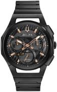 Bulova Herrklocka 98A207 Curv Svart/Stål Ø44 mm