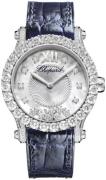 Chopard Damklocka 274809-1001 Happy Sport Vit/Läder Ø36 mm