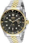 Invicta Herrklocka 35131 Pro Diver Svart/Gulguldtonat stål Ø43 mm