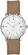 Junghans Damklocka 27/4107.02 Max Bill Vit/Läder Ø34 mm