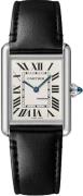 Cartier Damklocka WSTA0059 Tank Must Silverfärgad/Läder 33.7x25.5 mm