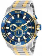 Invicta Herrklocka 26082 Pro Diver Blå/Gulguldtonat stål Ø50 mm