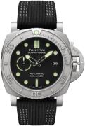 Panerai Herrklocka PAM00984 Luminor Svart/Läder Ø47 mm