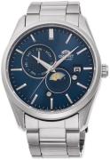 Orient Herrklocka RA-AK0308L10B Sun & Moon Blå/Stål Ø42 mm