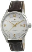 Hamilton Herrklocka H32755551 Jazzmaster Silverfärgad/Läder Ø44 mm