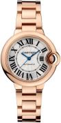 Cartier Damklocka WGBB0042 Ballon Bleu De Silverfärgad/18 karat