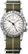 Glycine GL0473 Airman Vit/Läder Ø40 mm