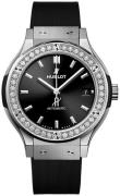 Hublot Damklocka 581.NX.1470.RX.1104 Classic Fusion Svart/Gummi Ø33