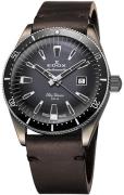 Edox Herrklocka 80126-3VIN-GDN Skydiver Grå/Läder Ø42 mm