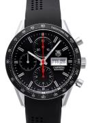 TAG Heuer Herrklocka CV201AH.FT6014 Carrera Calibre 16 Svart/Gummi