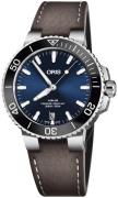 Oris Herrklocka 01 733 7732 4135-07 5 21 10FC Diving Blå/Läder