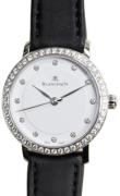 Blancpain Damklocka 6102-4628-95A Villeret Ultraflach Vit/Textil Ø29