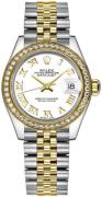 Rolex Damklocka 279383RBR-0023 Lady-Datejust 28 Vit/18 karat gult