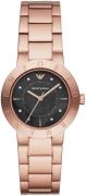 Emporio Armani Damklocka AR11251 Svart/Roséguldstonat stål Ø32 mm