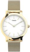 Timex Transcend Damklocka TW2U86800 Vit/Gulguldtonat stål Ø31 mm