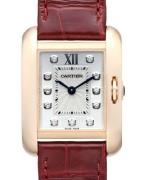 Cartier Tank Anglaise Damklocka WJTA0007 Silverfärgad/Läder